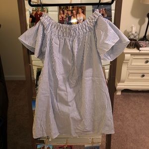 Forever 21 Off the Shoulder Striped Dress